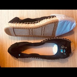 Jeweled Espadrille (Vera Wang) Size 6.5 & 7 Black